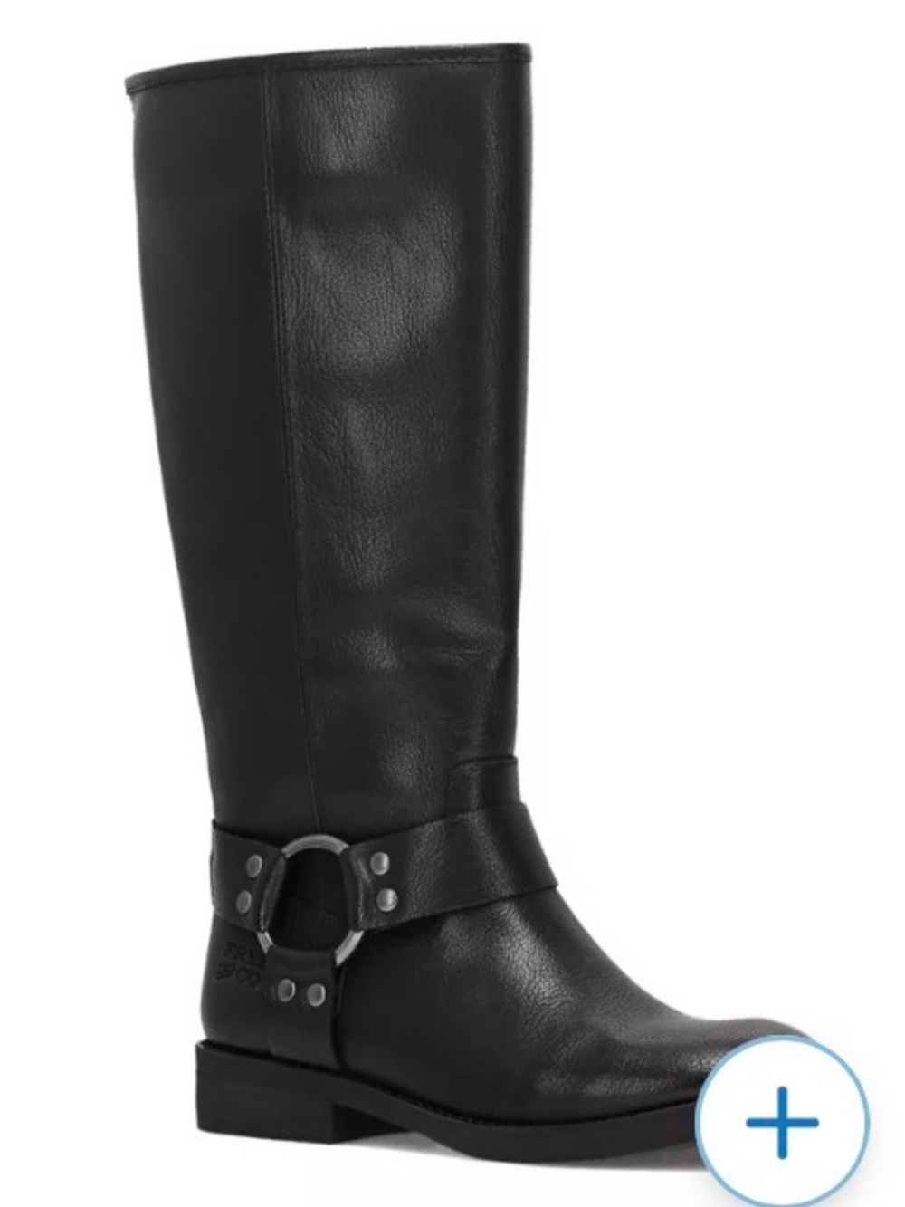 FRYE AND CO. Black Leather Harness Boots